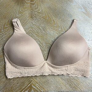 WARNER’S Tan Soft Lace Bra 34C
